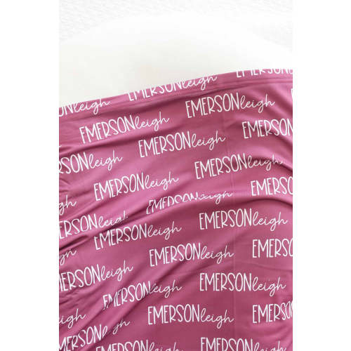Personalized Baby Name Swaddle Blanket Font Duo | Best Selling Pinks