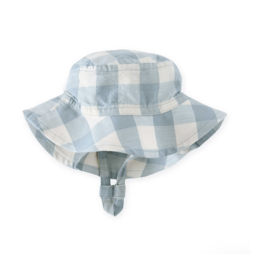 Pehr Checkmate Bucket Hat Pond 12-24 M