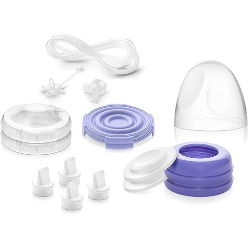 Lansinoh Breast Pump Spare Parts Bundle, Includes Four Duckbill Valves and Other Replacement Parts for Lansinoh Double Electric Breast Pumps