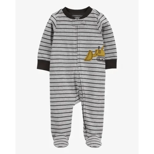 Baby Construction 2-Way Zip Cotton Blend Sleep & Play Pajamas - Carter's | Carter's