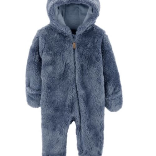 Baby Hooded Sherpa Jumpsuit