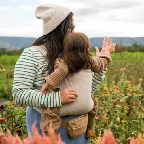 Tan Buckle Baby Carrier | Ergonomic Soft Structured Carrier