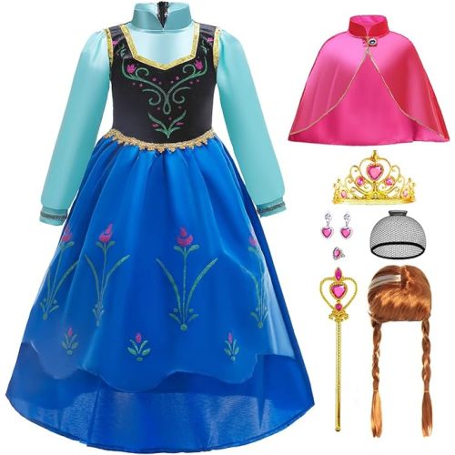 Girls Princess Dress Toddler Kids Costume Birthday Party Halloween Fancy Dress Up for Cosplay