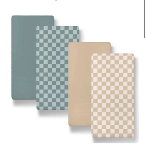 Check Baby Organic Bassinet Sheets 4-Pack for Boys and Girls