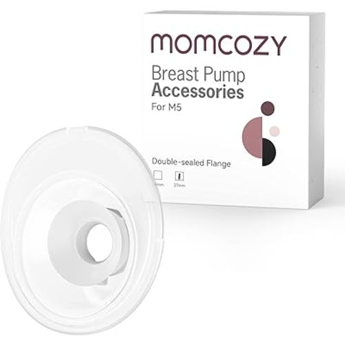 Momcozy Double-Sealed Flange 27mm Compatible with Momcozy M5 Breast Pump. Original M5 Breast Pump Replacement Accessories, 1PC (27mm)