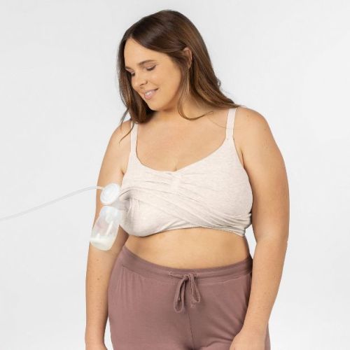 Kindred Bravely Sublime Bamboo Hands-free Pumping Lounge & Sleep Bra - Mauve M Busty