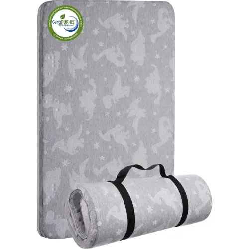 Lilian&Gema Pack and Play Mattress 38"x26"x1.5", Portable Crib Mattress for Playpen, Pack N Play Mattress Topper, Soft Breathable Mini Crib Mattress with Waterproof Washable Cover for Baby Toddler