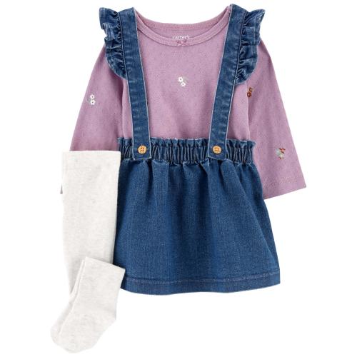 Baby 3-Piece Jumper Set - Style,Purple/Navy