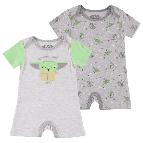 STAR WARS Baby Boys Newborn Infants Snap Suit Rompers 2 Pack