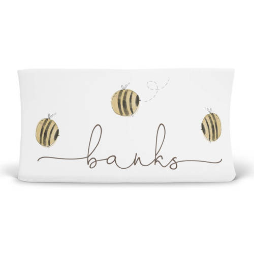 Honey's Bees Personalized Changing Pad Cover