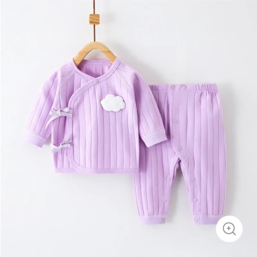 Baby Newborn 2-Piece Cloud Kimono Set - 1-3m - purple