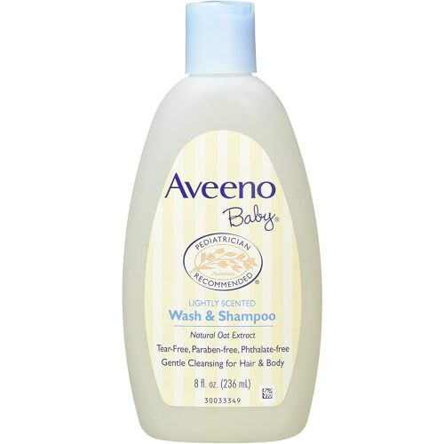 Aveeno Baby Wash & Shampoo For Hair & Body, Tear-Free, 8 fl. Oz