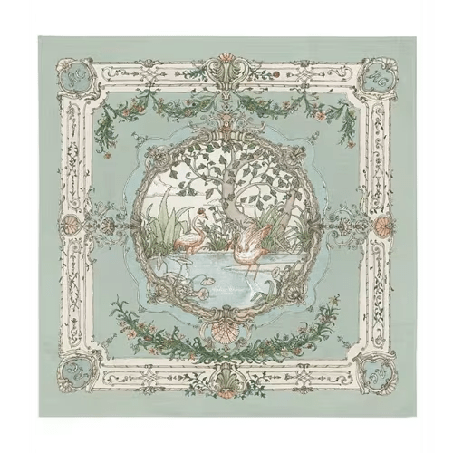 Atelier Choux Paris Baby Organic Cotton Tapestry Carre Swaddle Blanket with Gift Box
