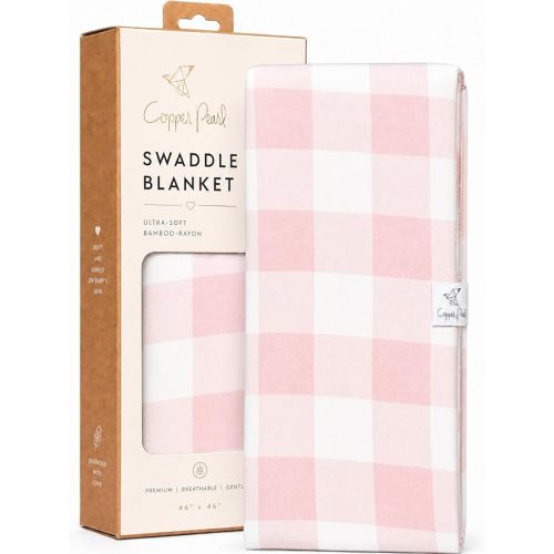 Copper Pearl Swaddle Blankets for Newborns | Soft Stretchy Receiving Blankets for Boys and Girls | Large 46 x 46 Inch Baby Blankets | Lightweight and Breathable Swaddles | London