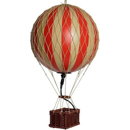 Authentic Models LED Hot Air Balloon Lanterns: Magical Night Sky Decor | Hot Air Balloon Decor | LED Lantern Decor for Enchanting Evenings | Remote Control Included - Travels Light LED, True Red