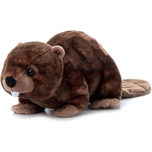 The Petting Zoo Beaver Stuffed Animal, Gifts for Kids, Wild Onez Zoo Animals, Beaver Plush Toy 12 inches