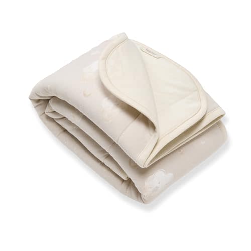 Burt's Bees Baby Reversible Blanket, Nursery, Stroller & Tummy-Time Organic Jersey Cotton Quilted Infant & Toddler Bedding