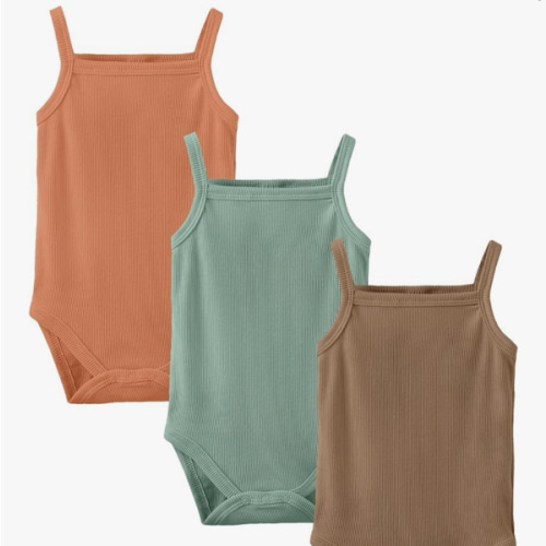 Onsies for Baby Girls' Bodysuits 3 Pack Neutral Baby Clothes Spaghetti Strap Baby Undershirt