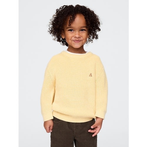 Baby & Toddler Shaker-Stitch Crewneck Sweater