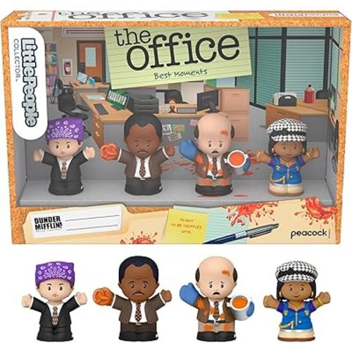 Little People Collector The Office Best Moments from US TV Show Special Edition Set for Adults & Fans in Display Box, 4 Figures