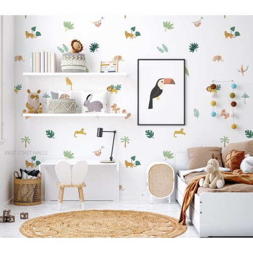 Deluxe Jungle Animals Removable Wall Decals - Sample Pack