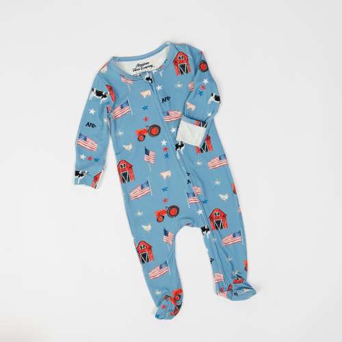 Patriotic Farm Baby Bamboo Pajamas