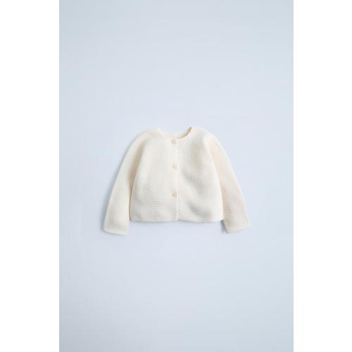 SEED STITCH KNIT JACKET - Ecru | ZARA United States