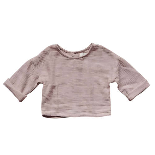 The Button Back Top - Antique Rose