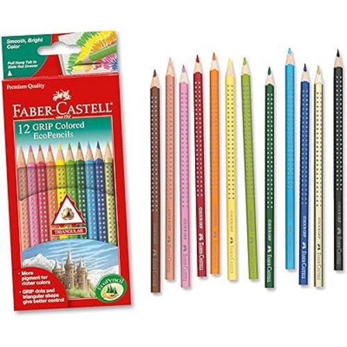 Faber-Castell Grip Colored EcoPencils - 12 Count