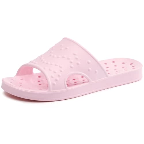 shevalues Shower Shoes for Women Men with Arch Support Quick Drying Pool Slides Lightweight Beach Sandals with Drain Holes