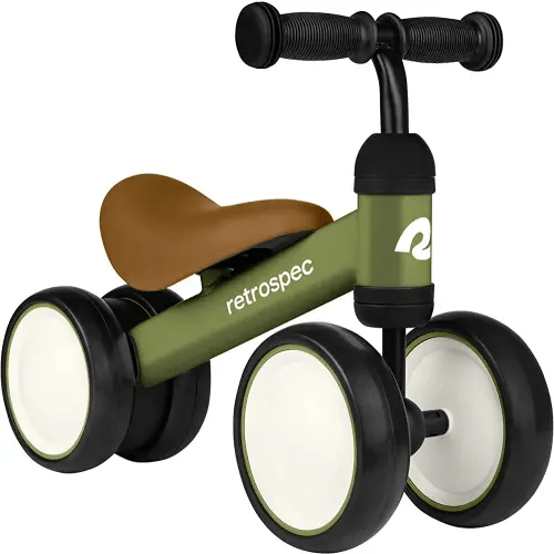Retrospec Cricket Baby Walker 4-Wheel Balance Bike for Ages 12-24 Months Toddlers | First Birthday Gift - Toddler Bicycle Toy for 1 Year Old’s - Ride On Toys for Boys & Girls