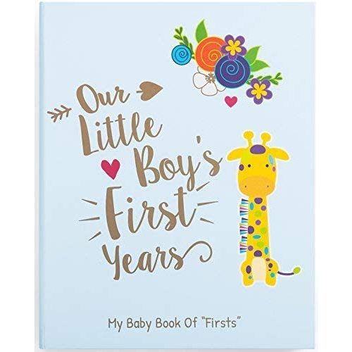 Ronica Memory Book for Baby Boy, Photo Album, Easy to Use Keepsake Scrapbook, Modern Keepsake for New Parents to Record Photos and Milestones