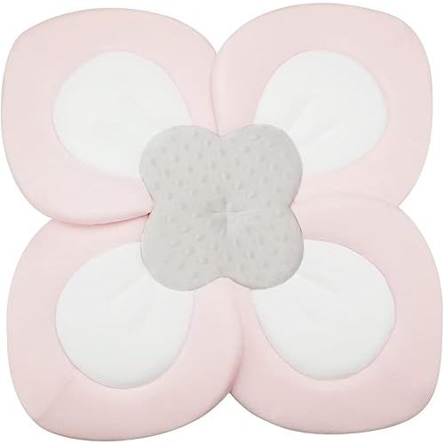 PandaEar Baby Bath Pad for Infant Newborn | Soft Flower Petals for Sink Bathtub Essentials Shower Gift -Pink