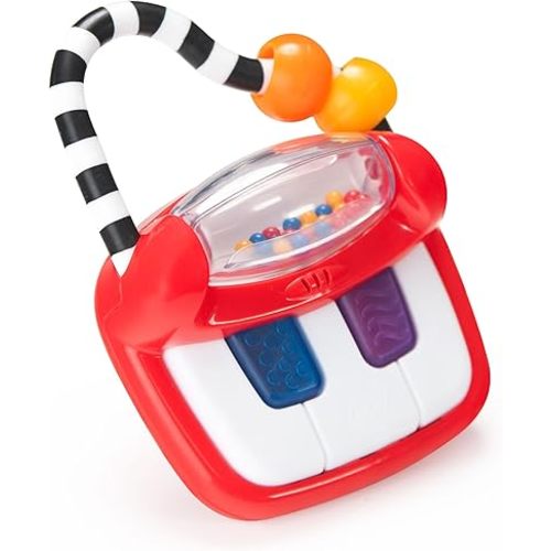 Sassy Keyboard Classics Developmental Toy – 3+ Months Baby-Sized Piano with a Handle for Music On The Go- Batteries Included