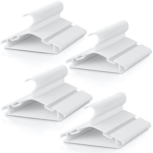 VILICK Kids Plastic Hangers, Baby Clothes Hangers for Closet 100 Packs Non-Slip Toddler Hangers for Infant Child Clothing, Small Children Hangers for Pants Coats Skirts (White)