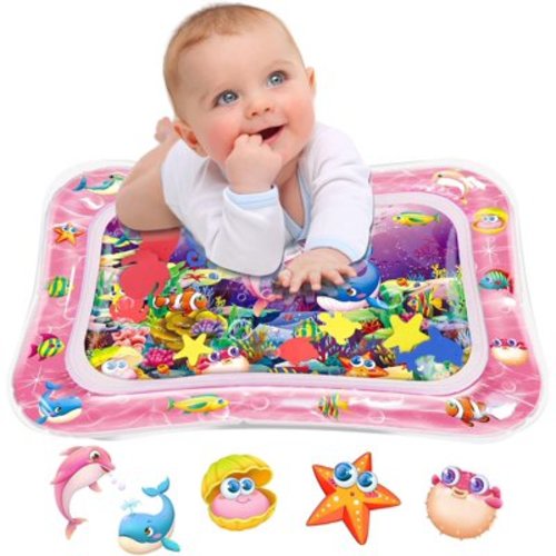 Tummy Time Water Mat for Babies, Baby Toys for 3 6 9 Months Girls and Boys Sensory Development, Great Gift Idea for Newborns