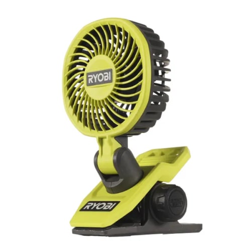 RYOBI Clip-On Stroller Fan with Battery and Charging Cable