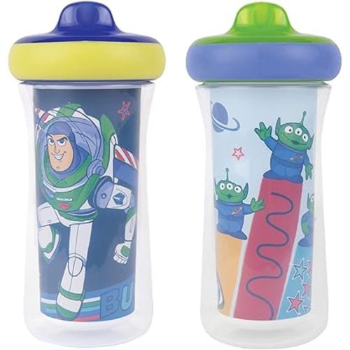 The First Years Disney/Pixar Toy Story Kids Insulated Sippy Cups - Dishwasher Safe Spill Proof Toddler Cups - Ages 12 Months and Up - 9 Ounces - 2 Count