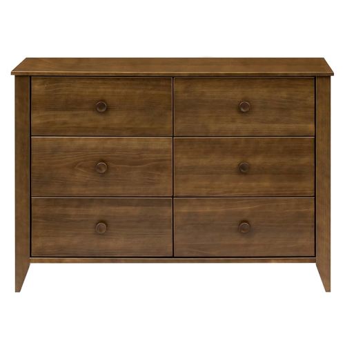 Babyletto Sprout 6-Drawer Double Dresser in Natural Walnut, Greenguard Gold Certified