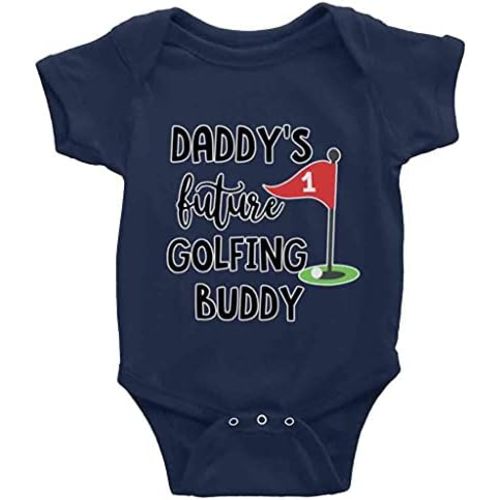 Daddy's Future Golfing Buddy Cute Baby Bodysuit Short Sleeve Rompers Jumpsuit Unisex