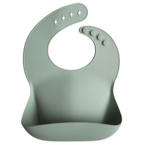 Mushie Cambridge Blue Silicone Bib - BLUE - BIB