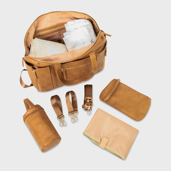 Chelsea Convertible Diaper Bag | Backpack to Tote | Vegan Leather Designer Baby Bag | Hannah and Henry