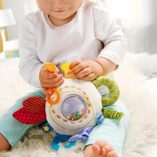 Teether Cuddly Rainbow Round Activity Toy - HABA | Maisonette
