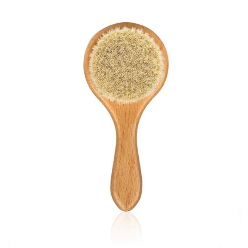 Natemia Wooden Baby Hair Brush | Natural Soft Bristles for Newborns & Toddlers | Gentle Cradle Cap Care | Ideal Baby Registry Gift