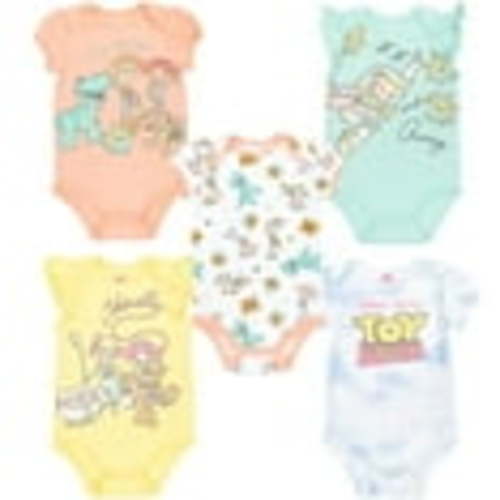 Disney Classics 101 Dalmatians Bambi Dumbo Newborn Baby Girls 5 Pack Short Sleeve Bodysuits Disney Classics 0-3 Months
