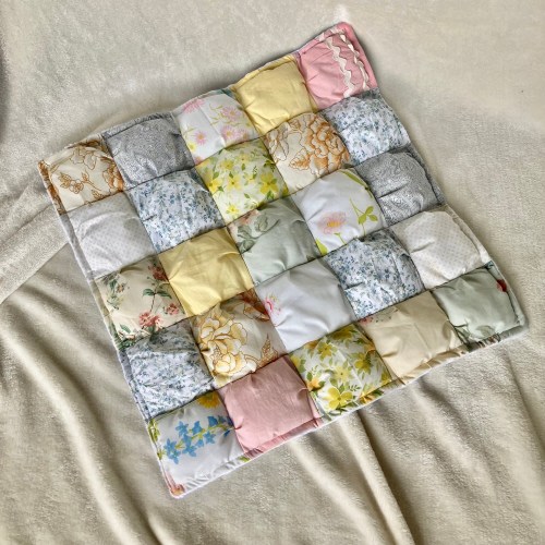 Bubble Quilt Baby Blanket | Baby Girl Minky Blanket | Girl Lovey | Padded Baby Play Mat