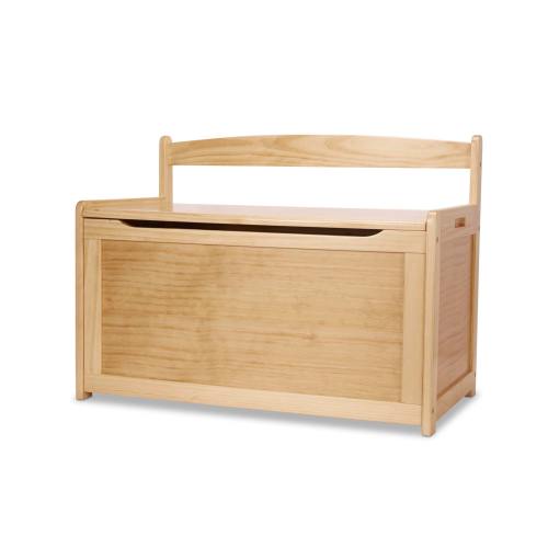 Melissa & Doug Wooden Toy Chest - Light Wood Furniture for Playroom, Blonde