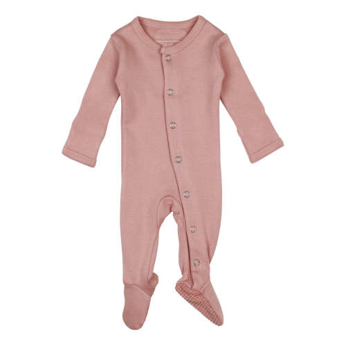 Mauve | Organic Snap Footie – L'ovedbaby
