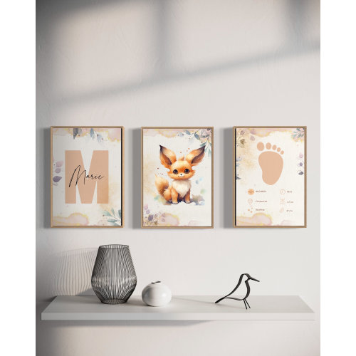 POKEMON EVOLI- Personalized Pokemon Poster, Baby Name Wall Sign, Initial Letter Sign, Initial Art Nursery, Wall Decor for Kids Bedroom