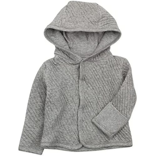 HonestBaby Front Hooded Jackets, Side-snap Top, Hoodies in Cozy 100% Organic Cotton Infant Baby Boys, Girls, Unisex
